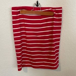 Banana republic size 6 red strip pencil skirt